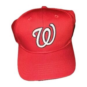 Washington Nationals Youth Hat Red‎ W Logo MLB Baseball Cap Adjustable